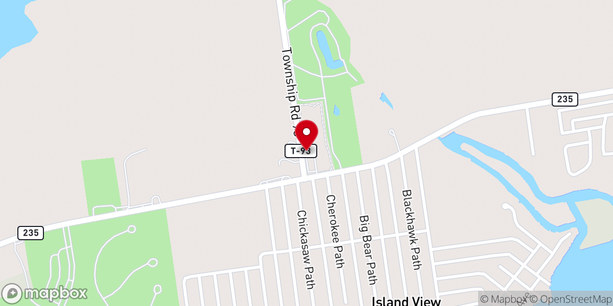 Map showing location of Church of the Nazarene