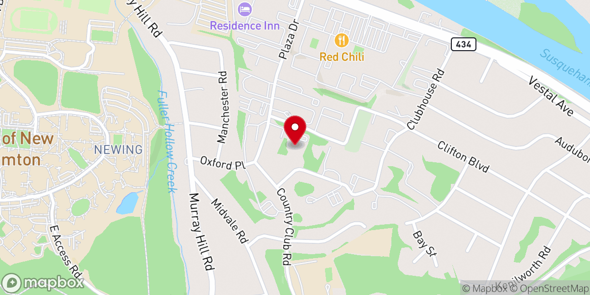 Map showing location of Christ the King Lutheran Church