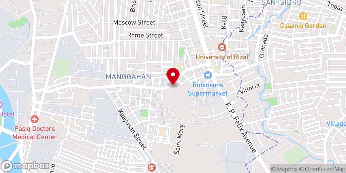 Map showing location of Immaculate Conception Parish Church - Karangalan Village, Manggahan, Pasig City (Diocese of Pasig)