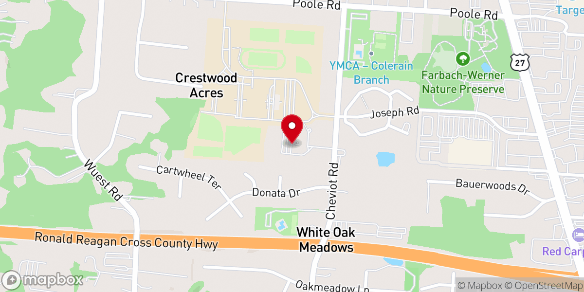 Map showing location of Northwest Community Church