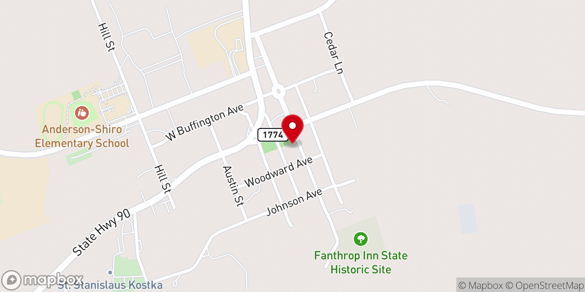 Map showing location of First United Methodist Church