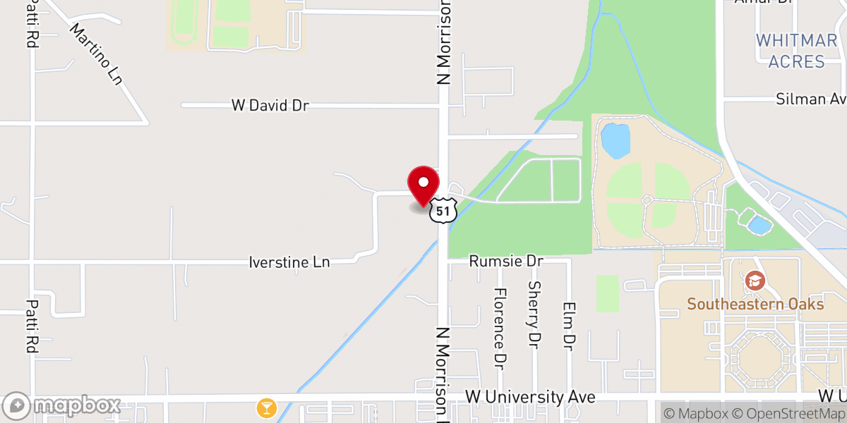 Map showing location of Hope House