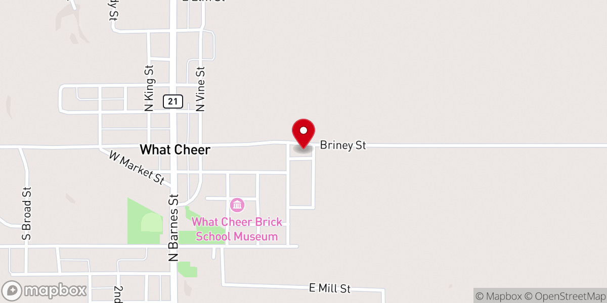 Map showing location of Hilltop Chapel