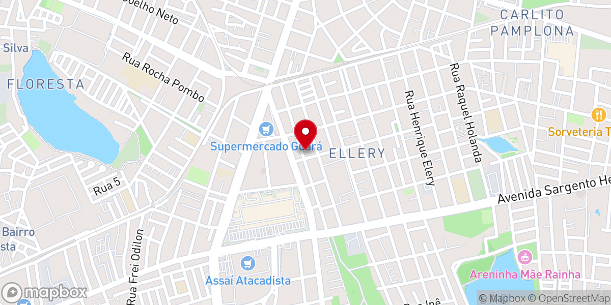 Map showing location of Igreja Batista Restauração
