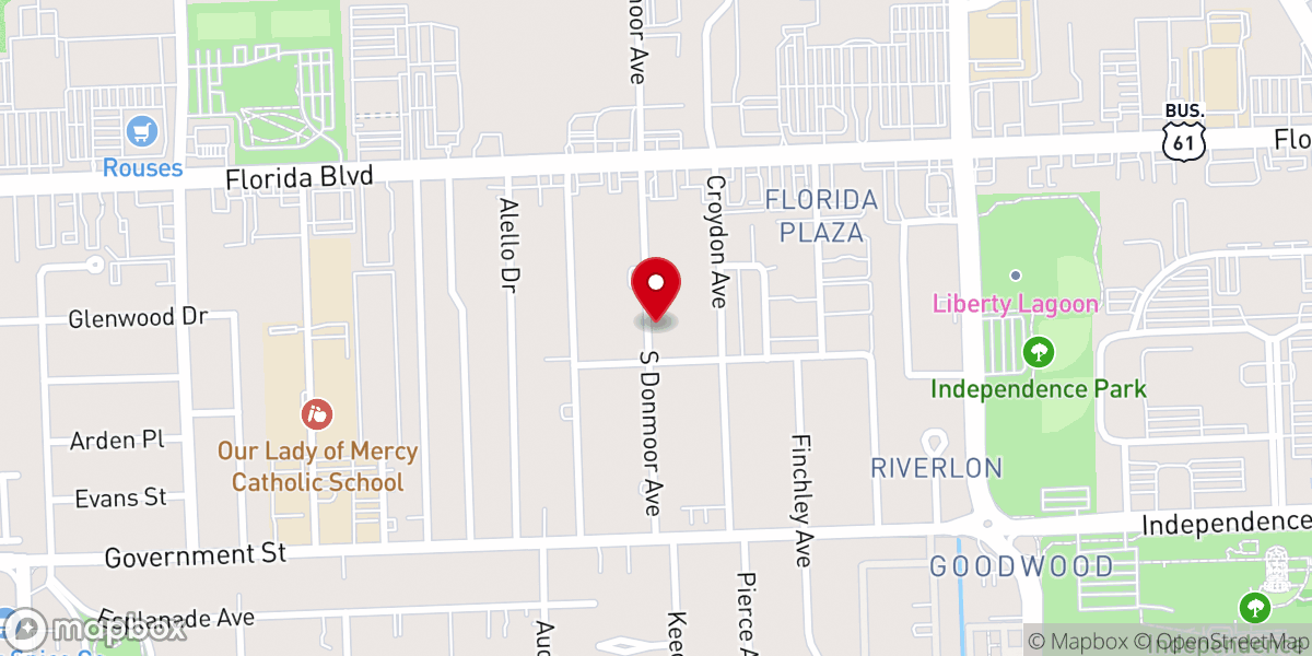 Map showing location of Artistry of Light | Baton Rouge Landscape Lighting