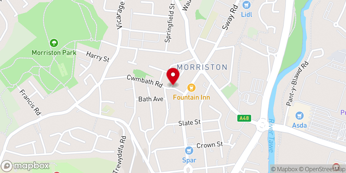 Map showing location of Aenon Baptist Church