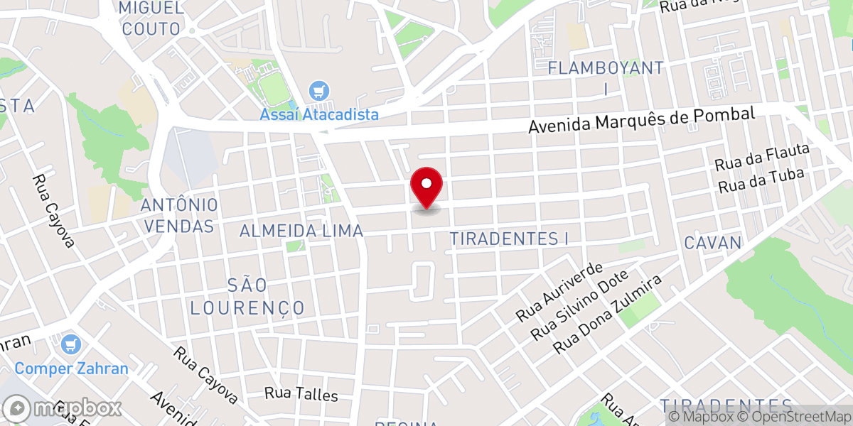 Map showing location of Assembléia de Deus Nova Aliança do Brasil