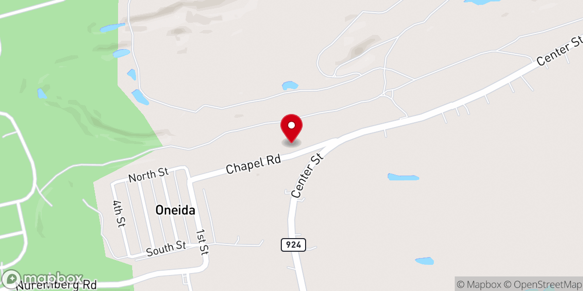 Map showing location of River Mountain Chapel