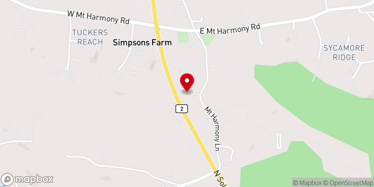 Map showing location of Corner Stone Baptist Church