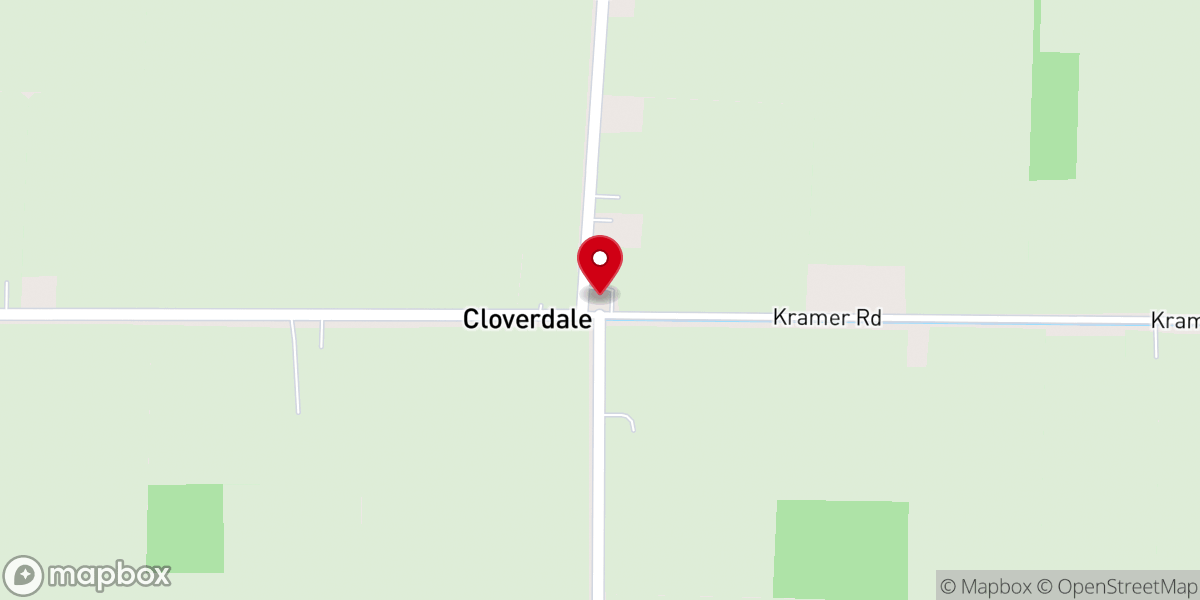 Map showing location of Cloverdale United Methodist Ch