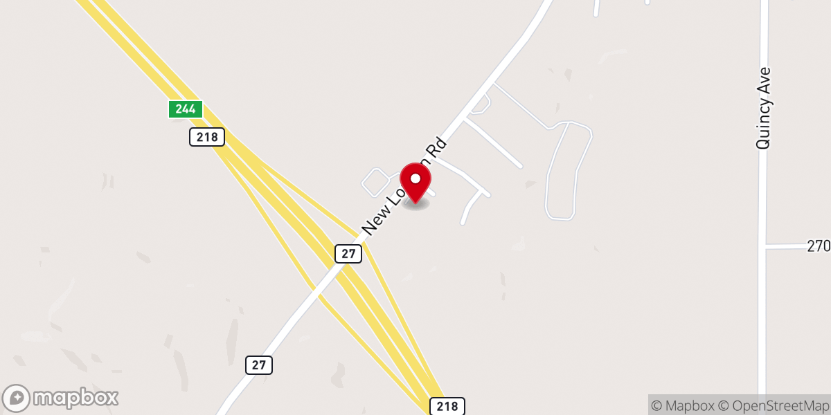 Map showing location of Elliott Chapel