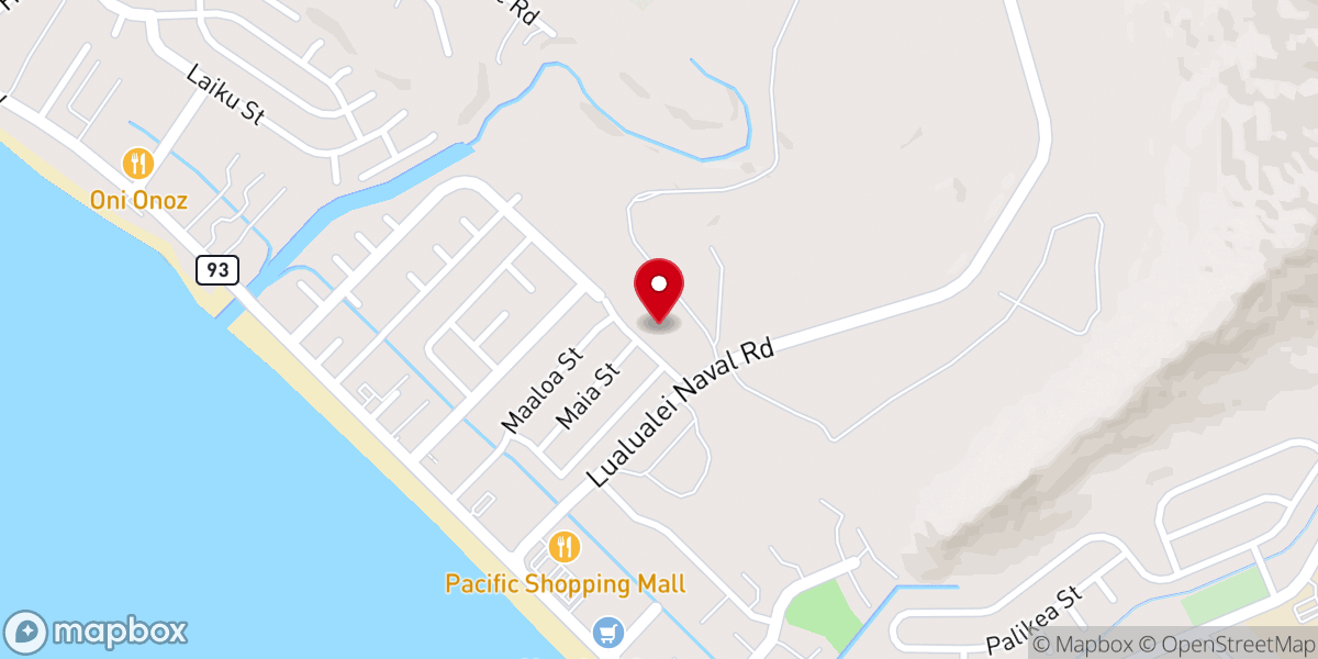 Map showing location of First Baptist Church-Nanakuli