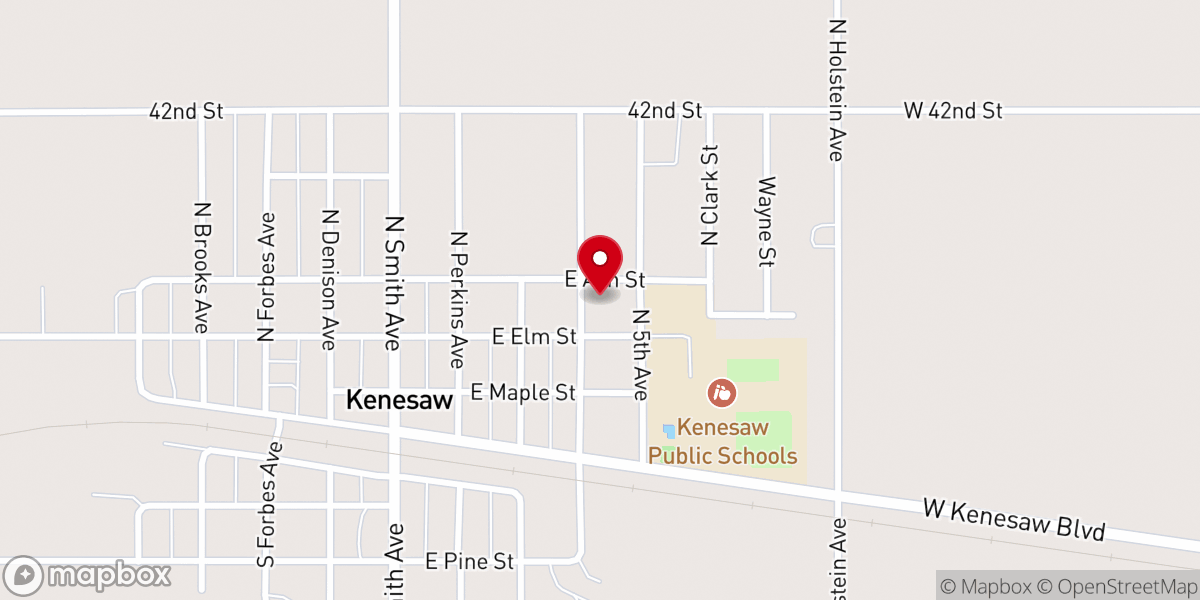 Map showing location of St. Paul's Lutheran Church