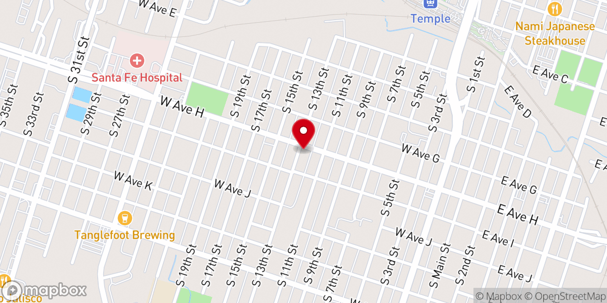 Map showing location of Grace Temple Ministries