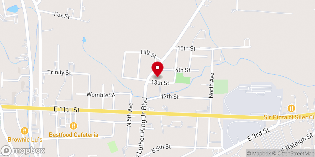 Map showing location of Providence Independent Methodist Church
