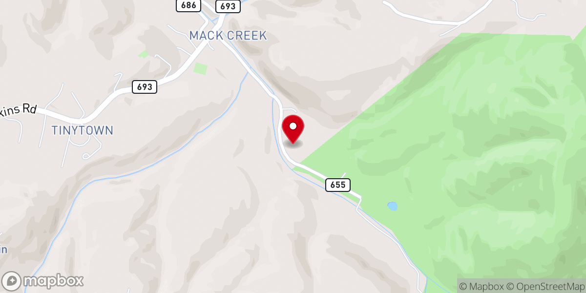Map showing location of Grace Fellowship Baptist Church