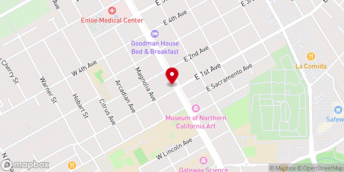 Map showing location of The Esplanade Baptist Church