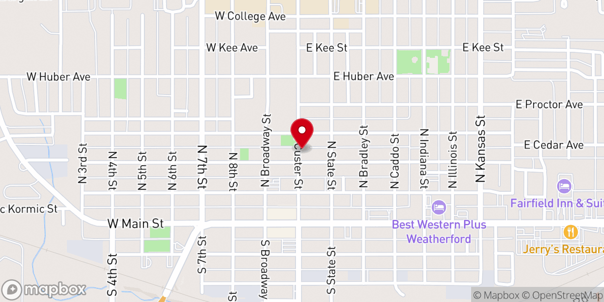 Map showing location of Hefner Church