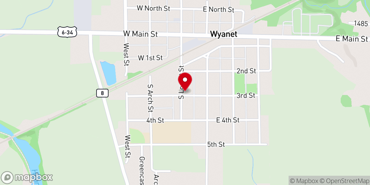 Map showing location of Community Bible Church