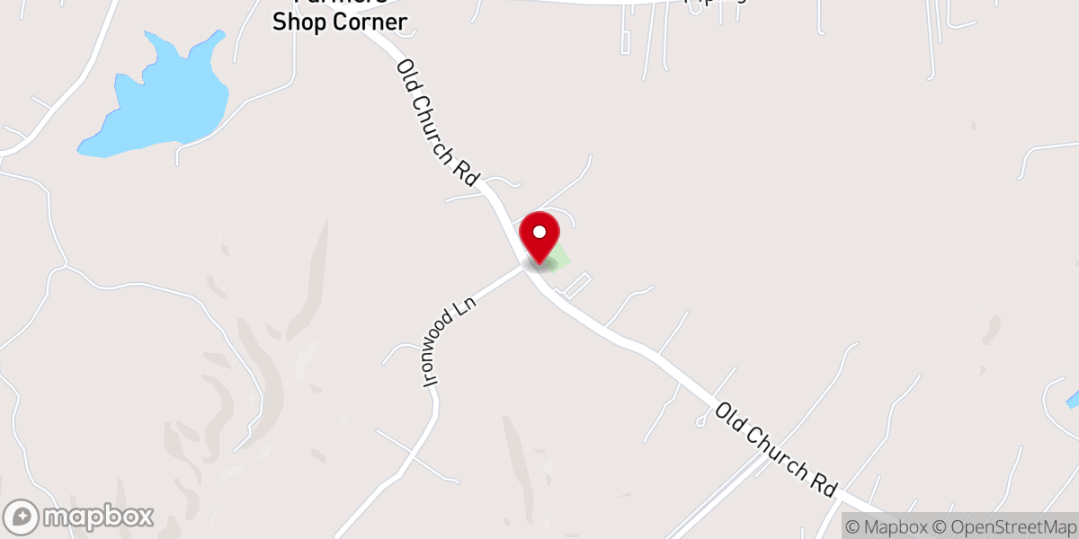 Map showing location of Bethlehem Presbyterian Church
