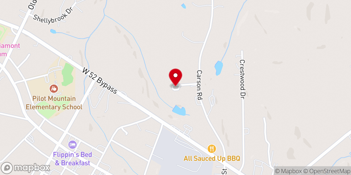 Map showing location of Rescue Baptist Church