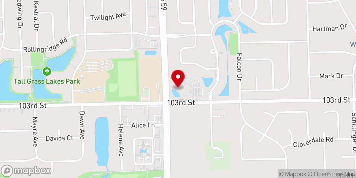 Map showing location of The Compass Church - South Naperville Campus