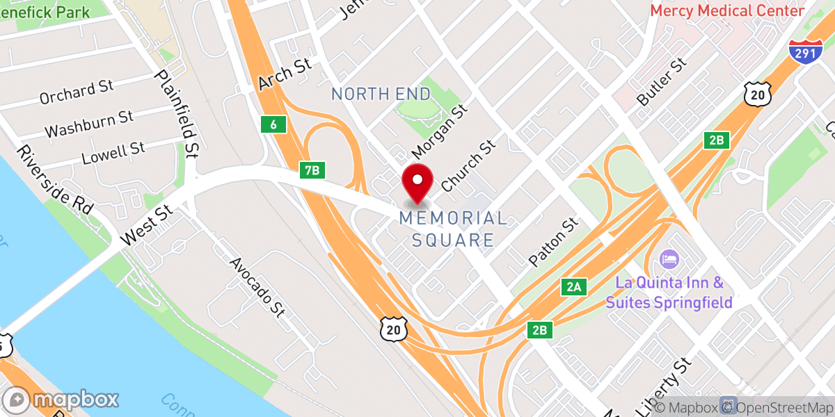 Map showing location of St. George Greek Orthodox Cathedral