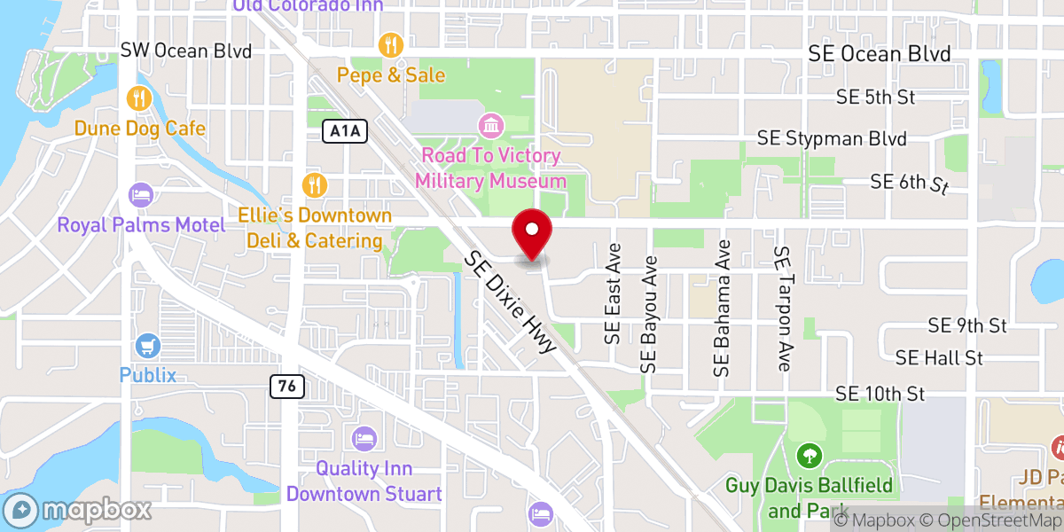 Map showing location of St Monica's Episcopal Church