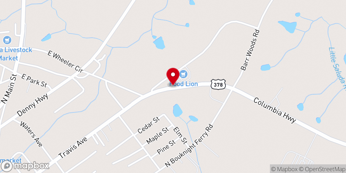 Map showing location of Nazareth United Methodist Church
