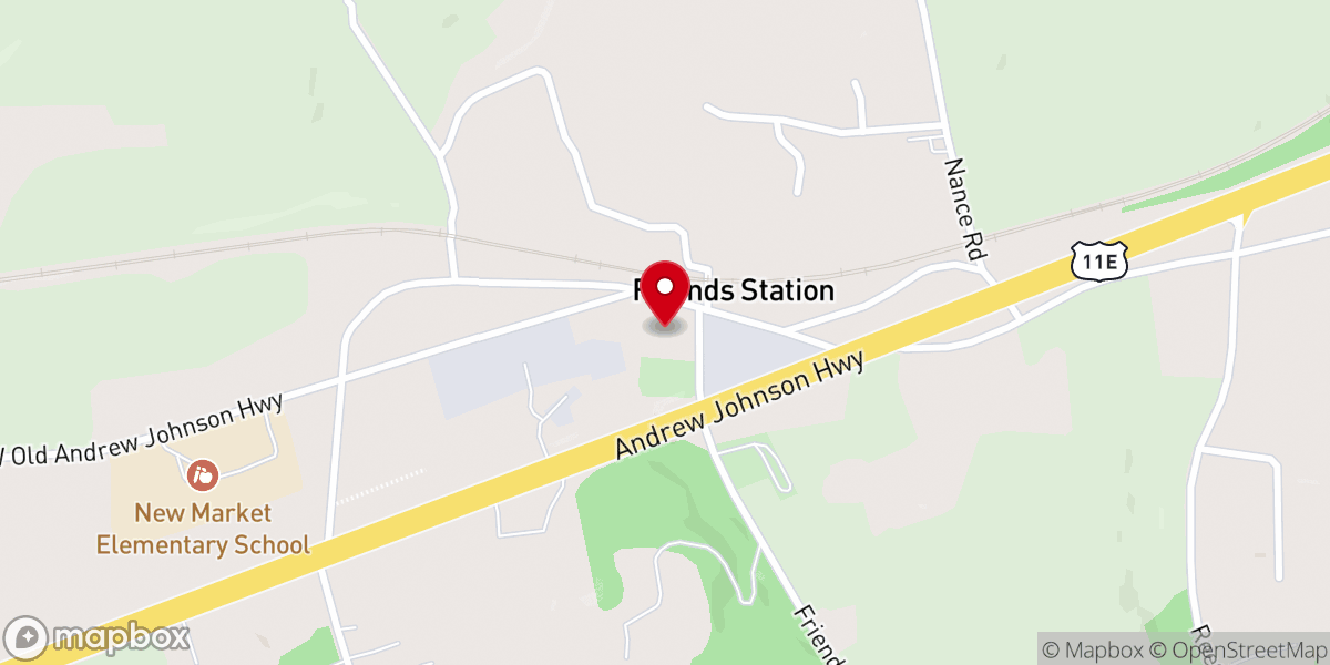 Map showing location of Lost Creek Church