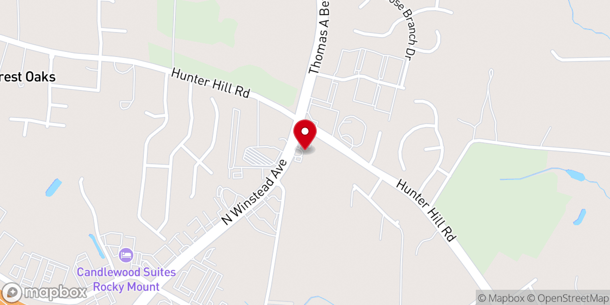 Map showing location of St Paul's Baptist Church