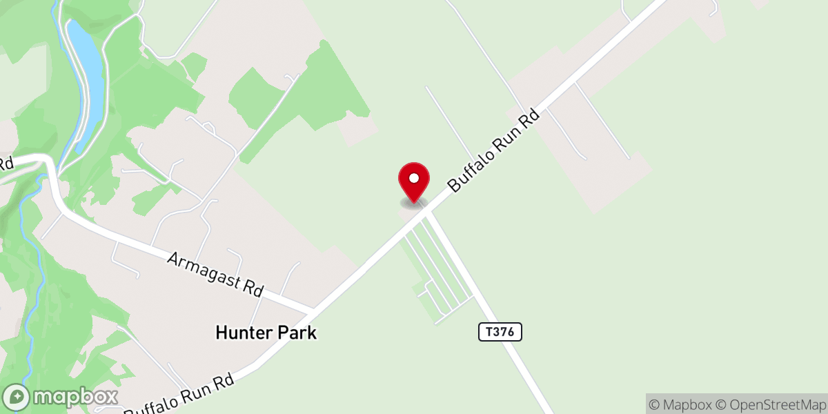 Map showing location of Buffalo Run United Methodist Church