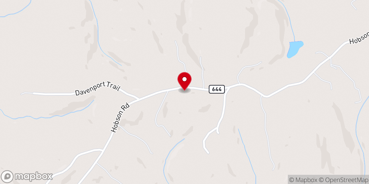 Map showing location of Pleasant Valley Church