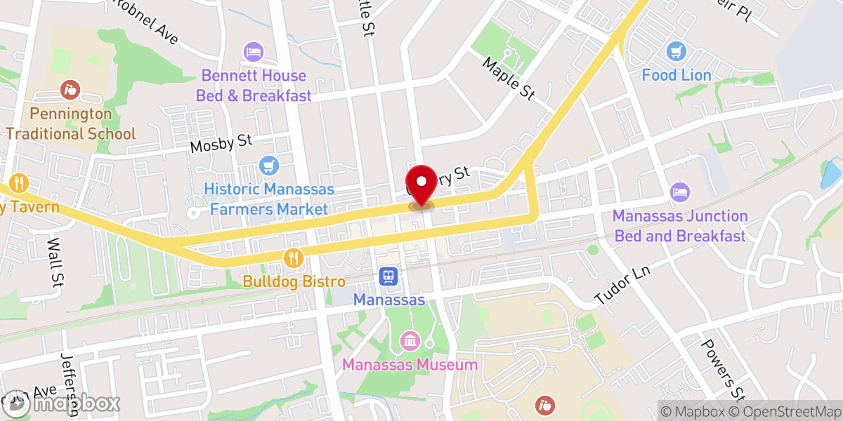 Map showing location of Bull Run Unitarian Universalists