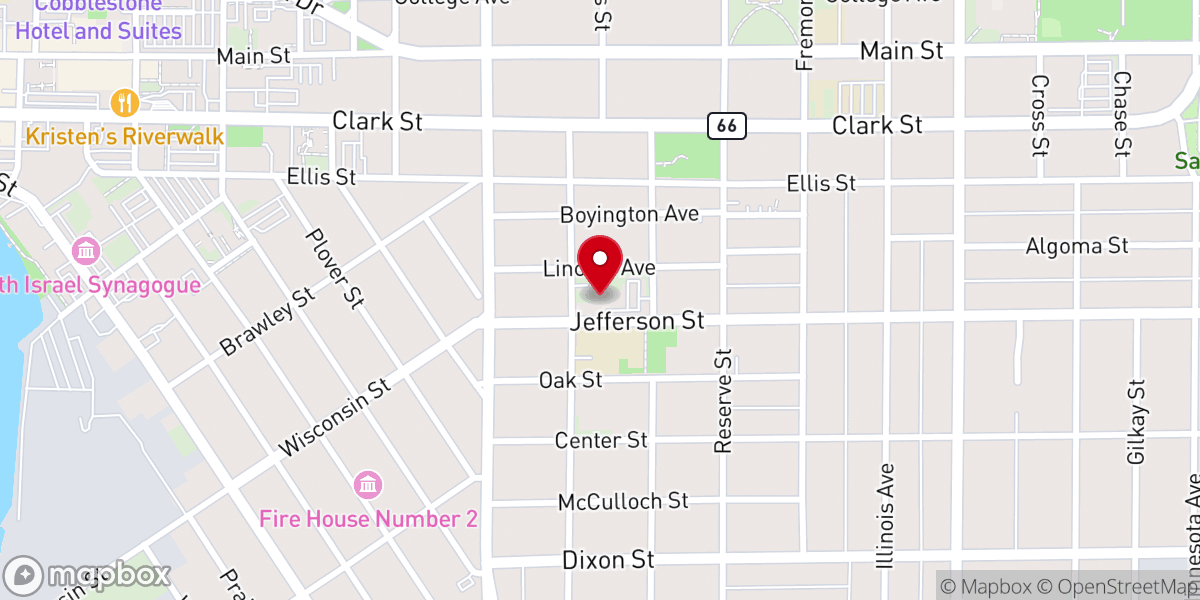 Map showing location of Saint Joseph Catholic Church
