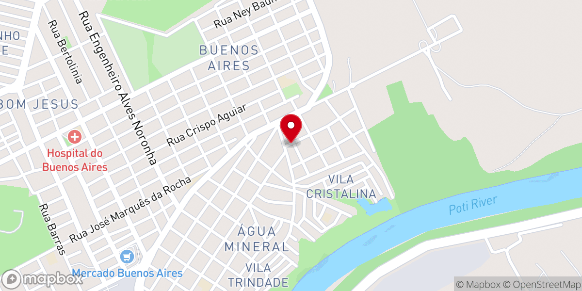 Map showing location of Primeira igreja Batista em Água Mineral