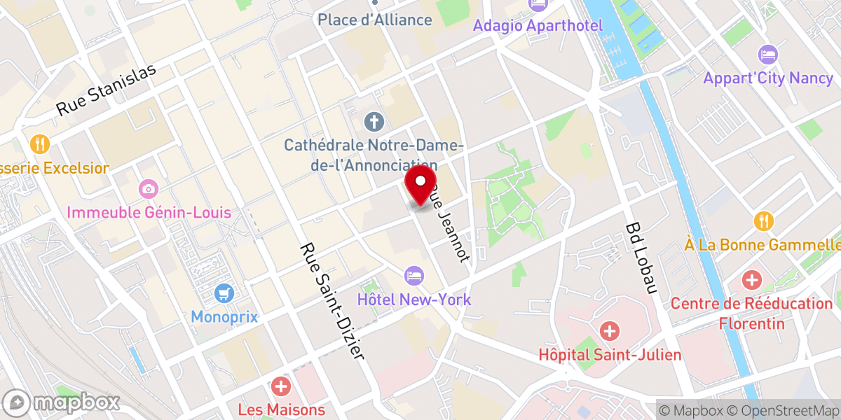 Map showing location of Couvent des Dominicains