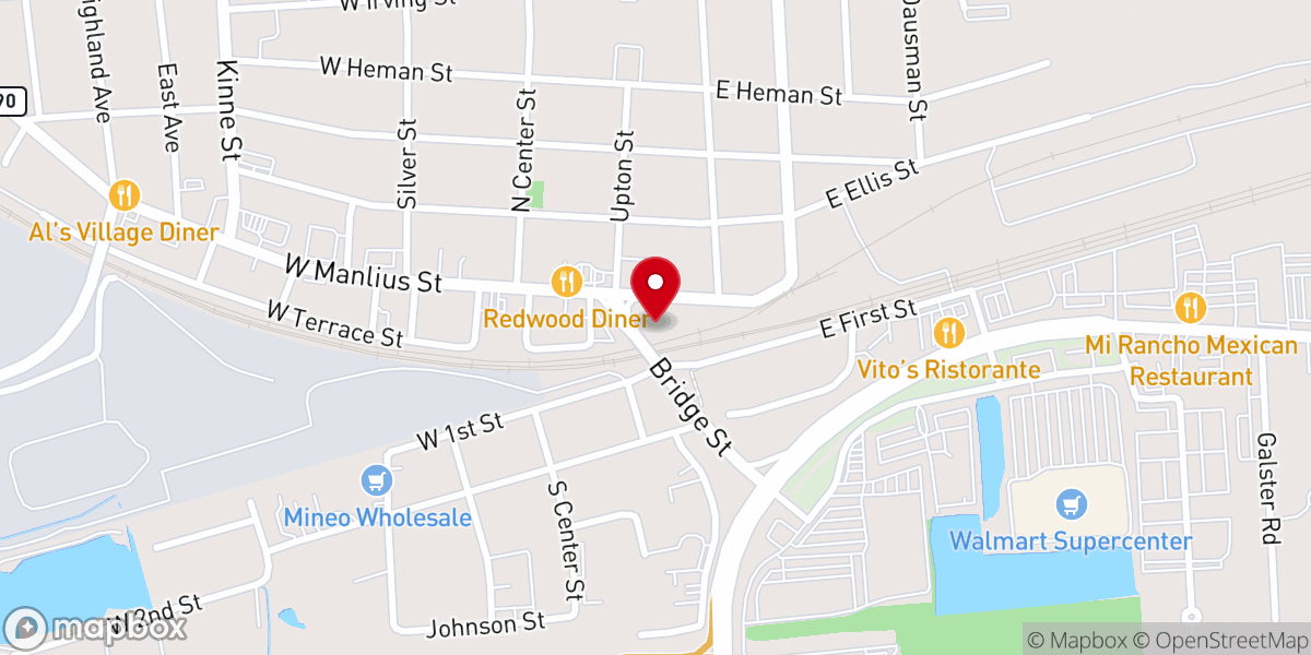 Map showing location of The Potter's House Christian Fellowship Church of Syracuse