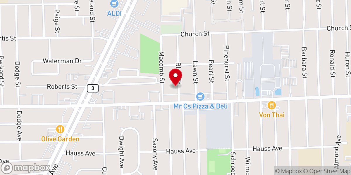 Map showing location of The Prevailing Word Christian Center