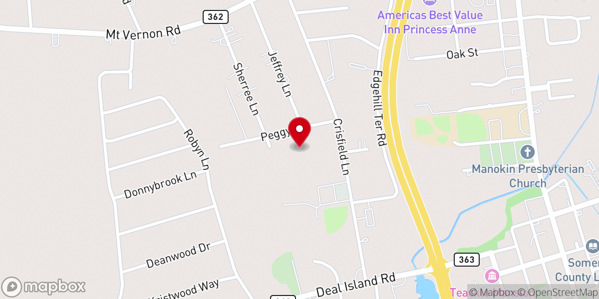 Map showing location of New Life Church of Deliverance