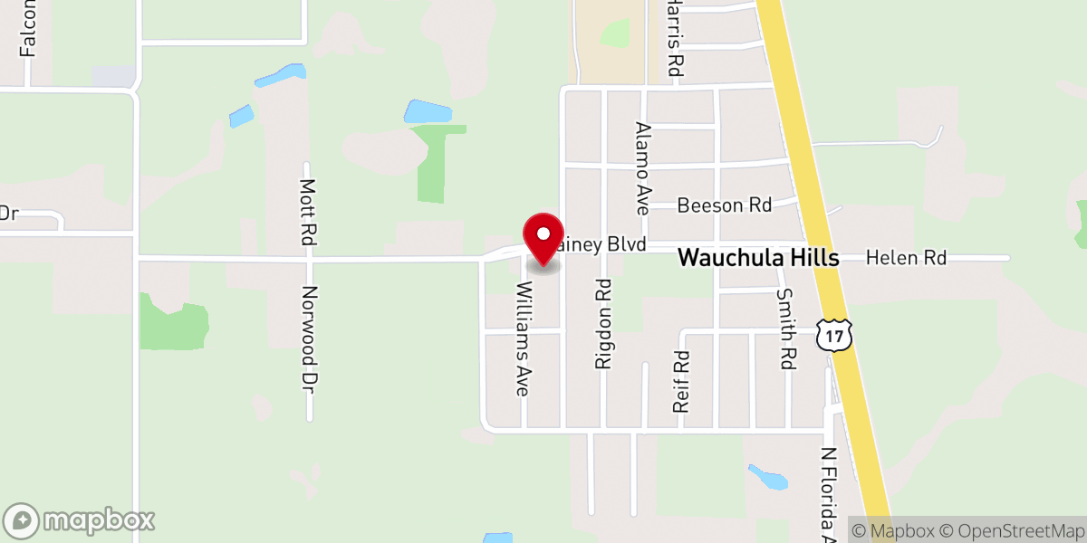 Map showing location of Bayside Community Church - Hardee County Campus