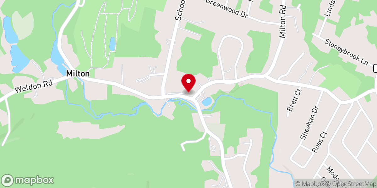 Map showing location of Milton United Methodist Thrift Shop
