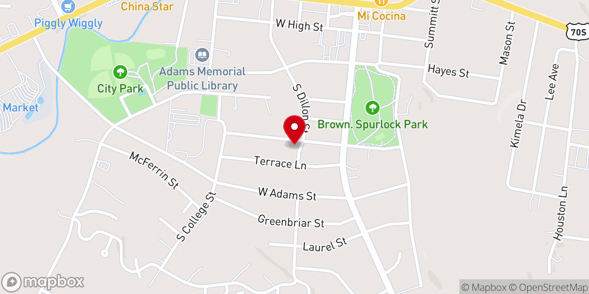 Map showing location of Woodbury Seventh-day Adventist Church