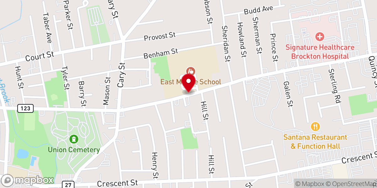 Map showing location of Tabernacle of Glory Boston Campus Inc