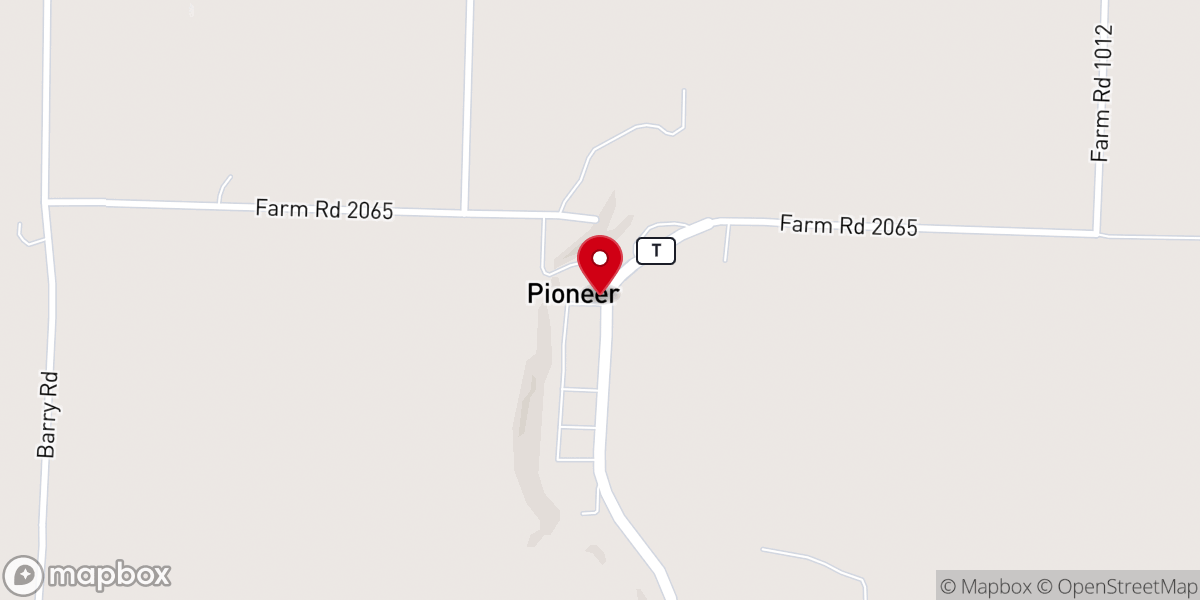 Map showing location of Pioneer Church