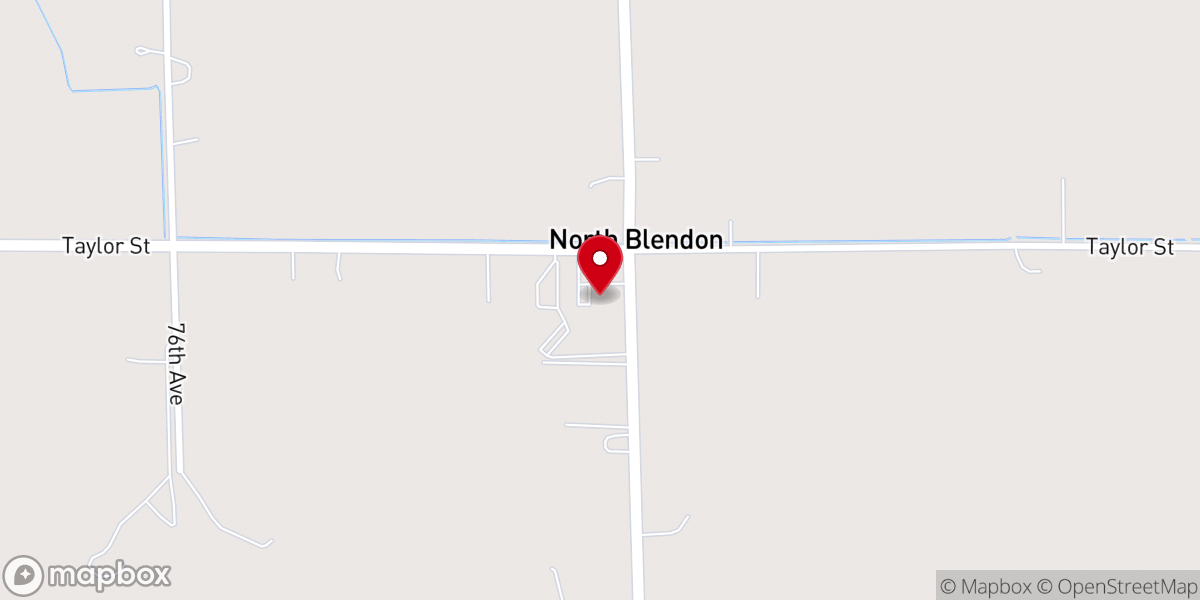 Map showing location of North Blendon Reformed Church