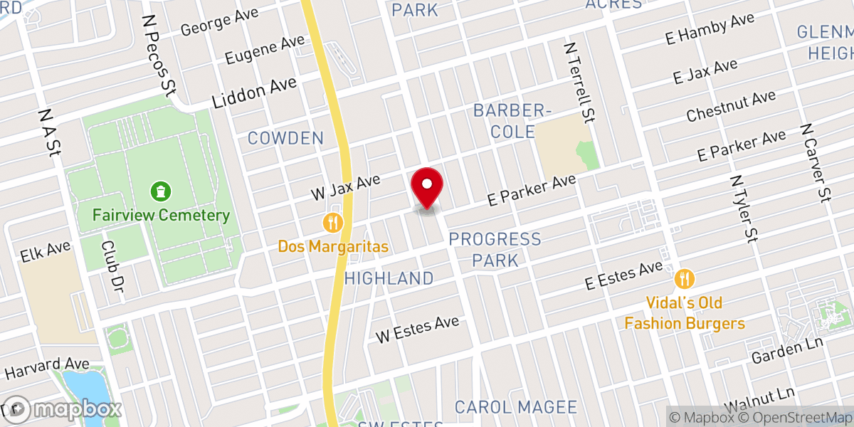Map showing location of Main Street Church of Christ