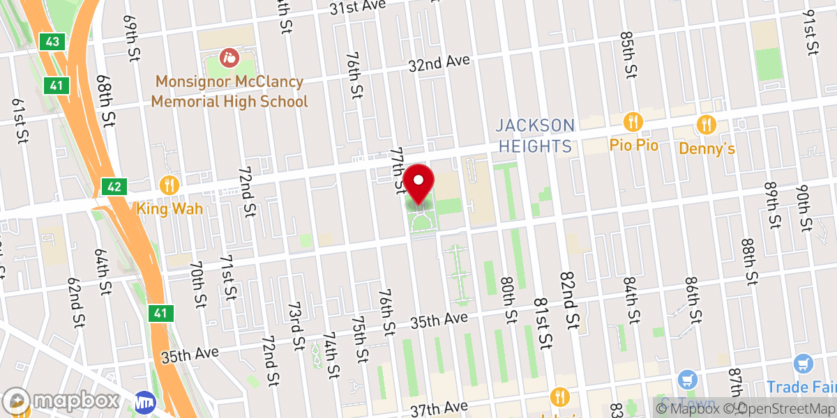 Map showing location of Travers Park