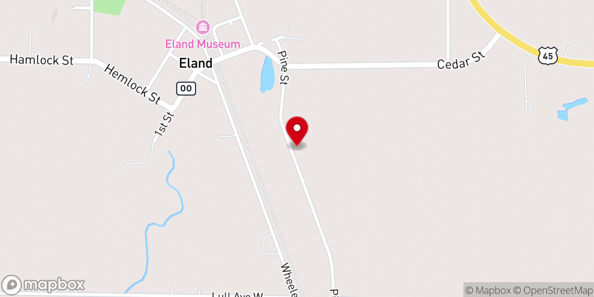 Map showing location of Zion Lutheran Church