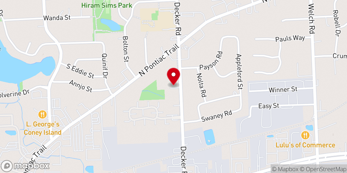 Map showing location of Amen Korean Methodist Church